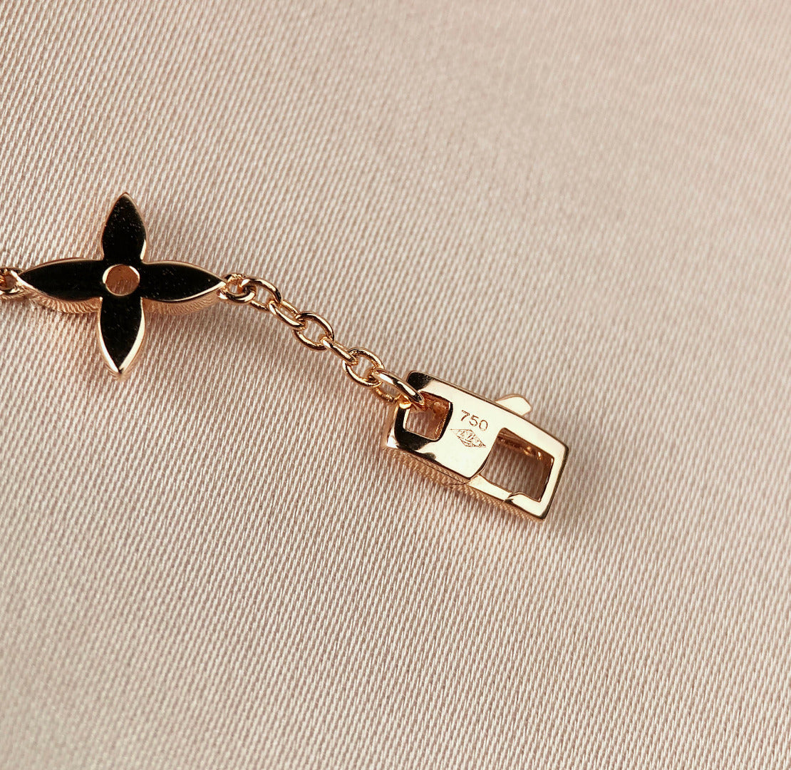 [Rose Jewelrys]STAR AND SUN 7 MOTIFS GOLD BRACELET