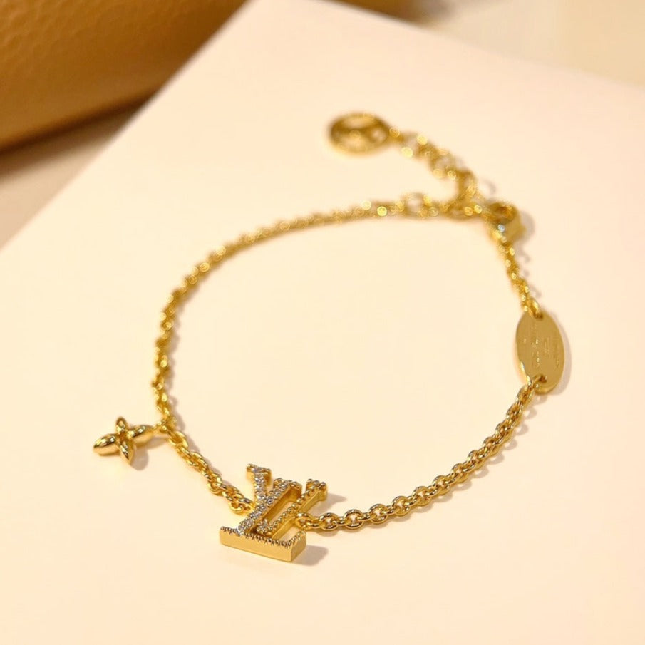 [Rose Jewelrys] LOGO STAR MOTIF GOLD BRACELET