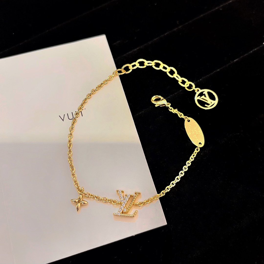 [Rose Jewelrys] LOGO STAR MOTIF GOLD BRACELET