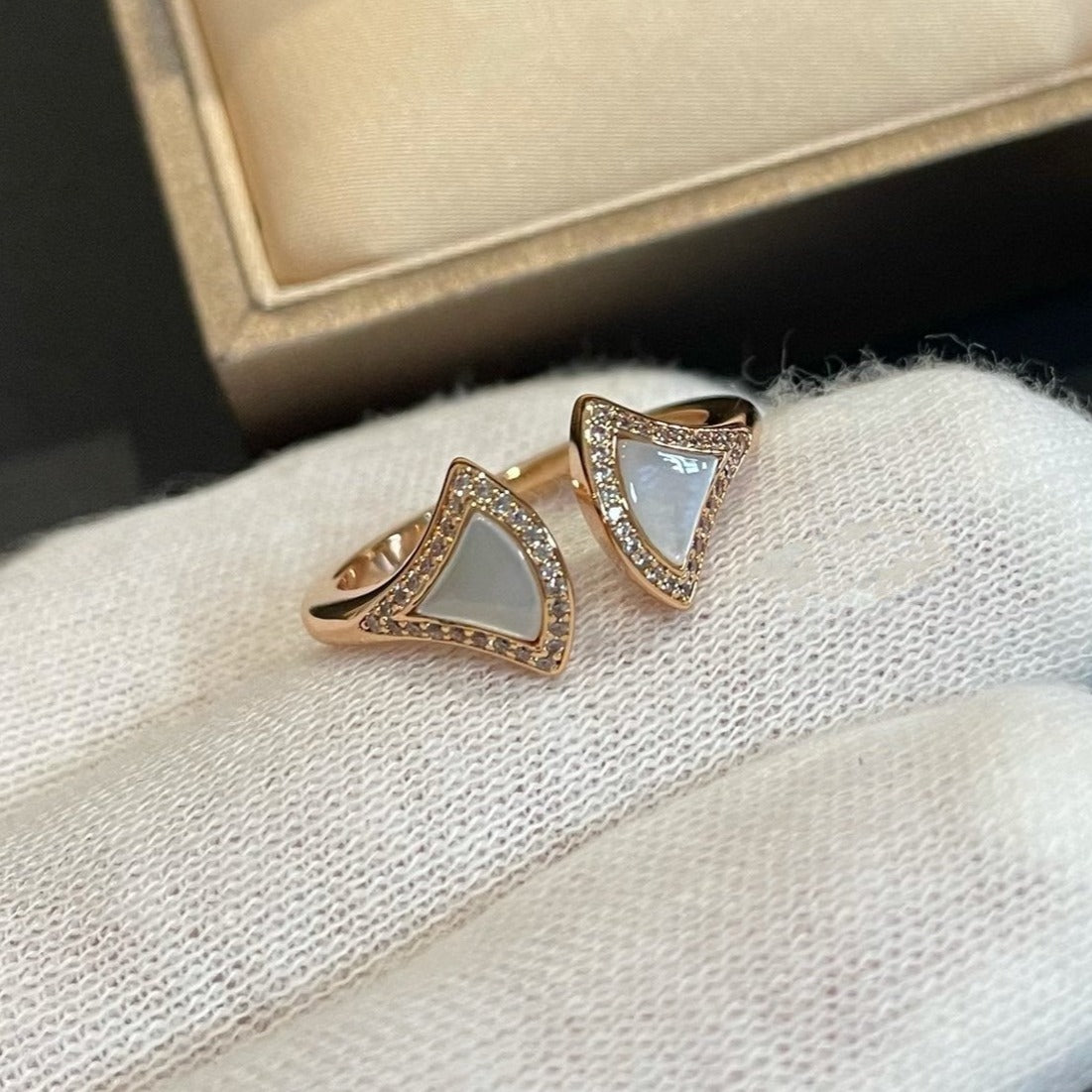 [Rose Jewelrys]DREAM MOP DIAMOND OPEN RING