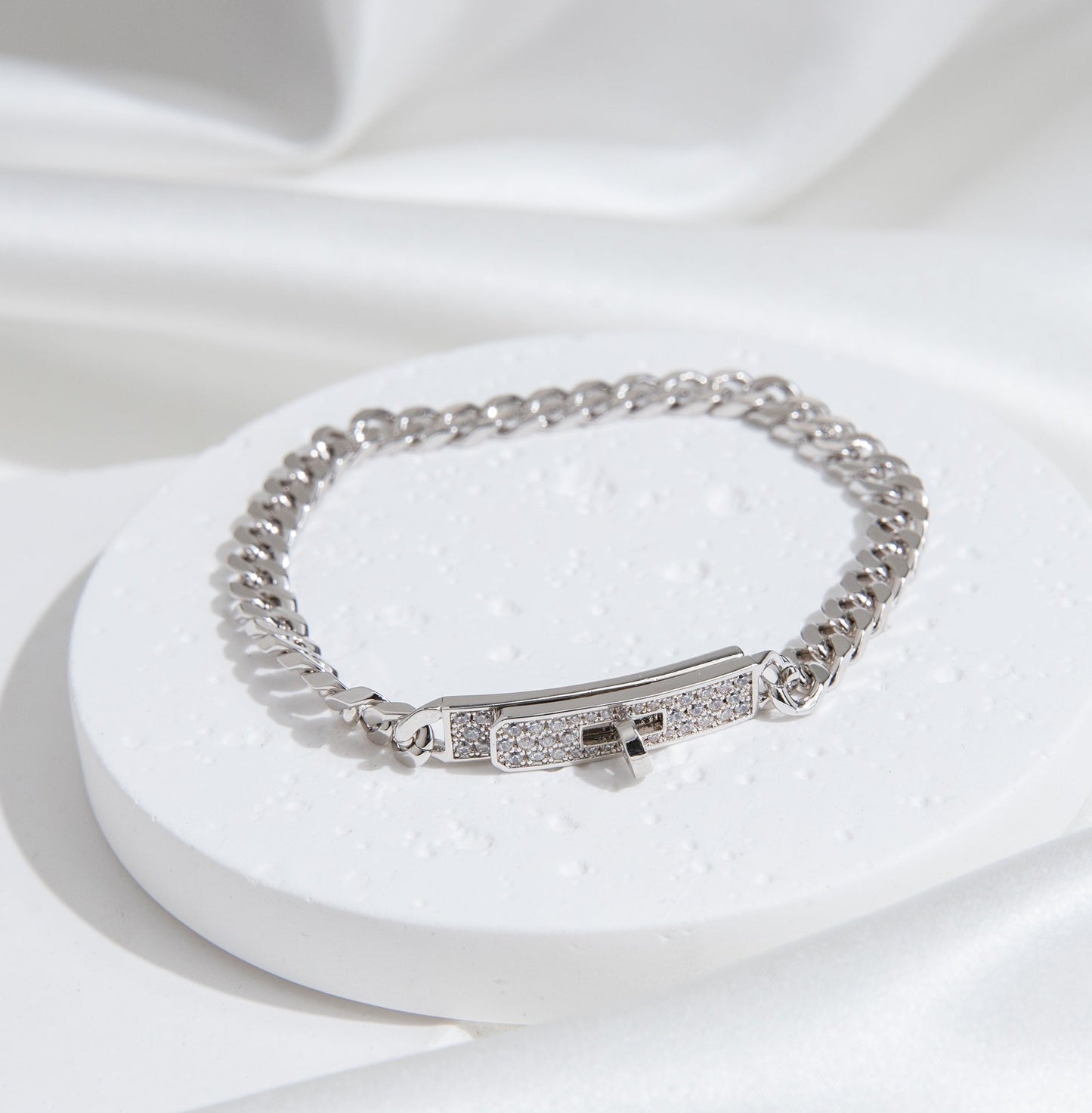 [Rose Jewelrys]KELLY CHAIN SILVER DIAMOND BRACELET