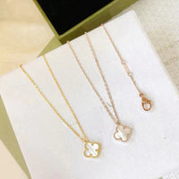 [🌹Rose💎]CLOVER MINI 9.5MM WHITE MOTHER-OF-PEARL NECKLACE