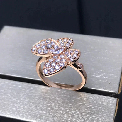 [Rose Jewelrys]BUTTERFLY PINK GOLD DIAMOND RING