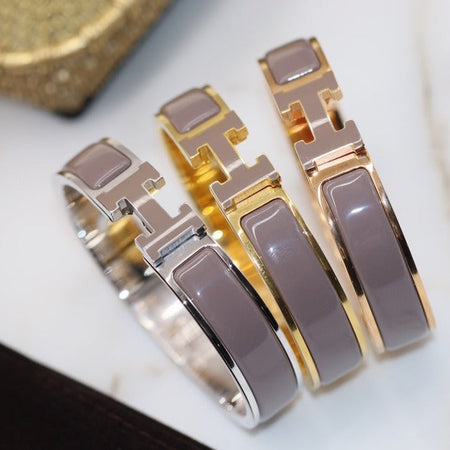 [🌹Rose💎]H BRACELET 12MM BROWN