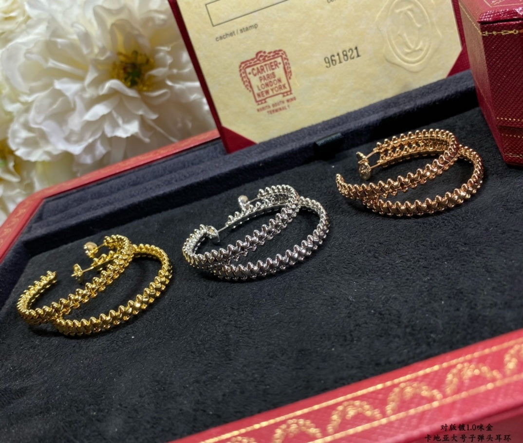[Rose Jewelrys]CLASH LARGE HOOP EARRINGS