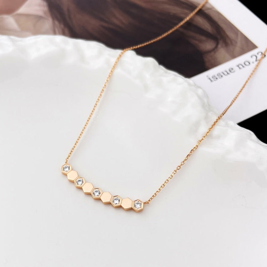 [🌹Rose💎]BEE MY LOVE DIAMOND NECKLACE