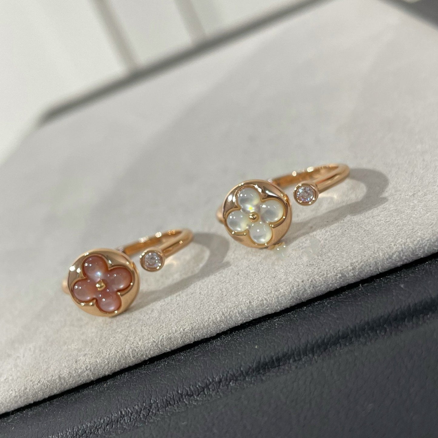 [Rose Jewelrys]SUN 1 DIAMOND PINK MOP RING