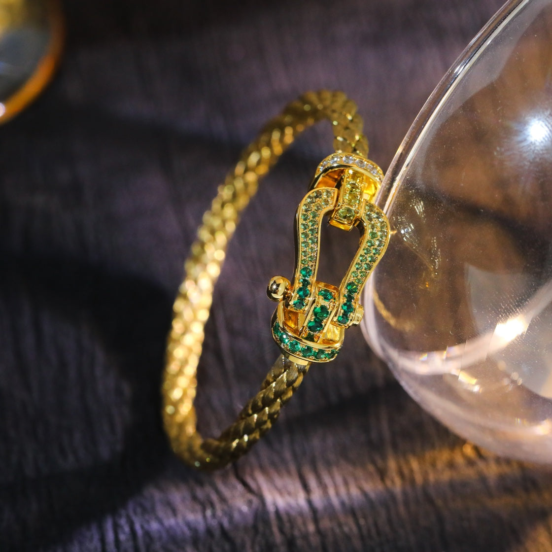 [Rose Jewelrys]FORCE 10 GOLD GREEN DIAMOND PAVED