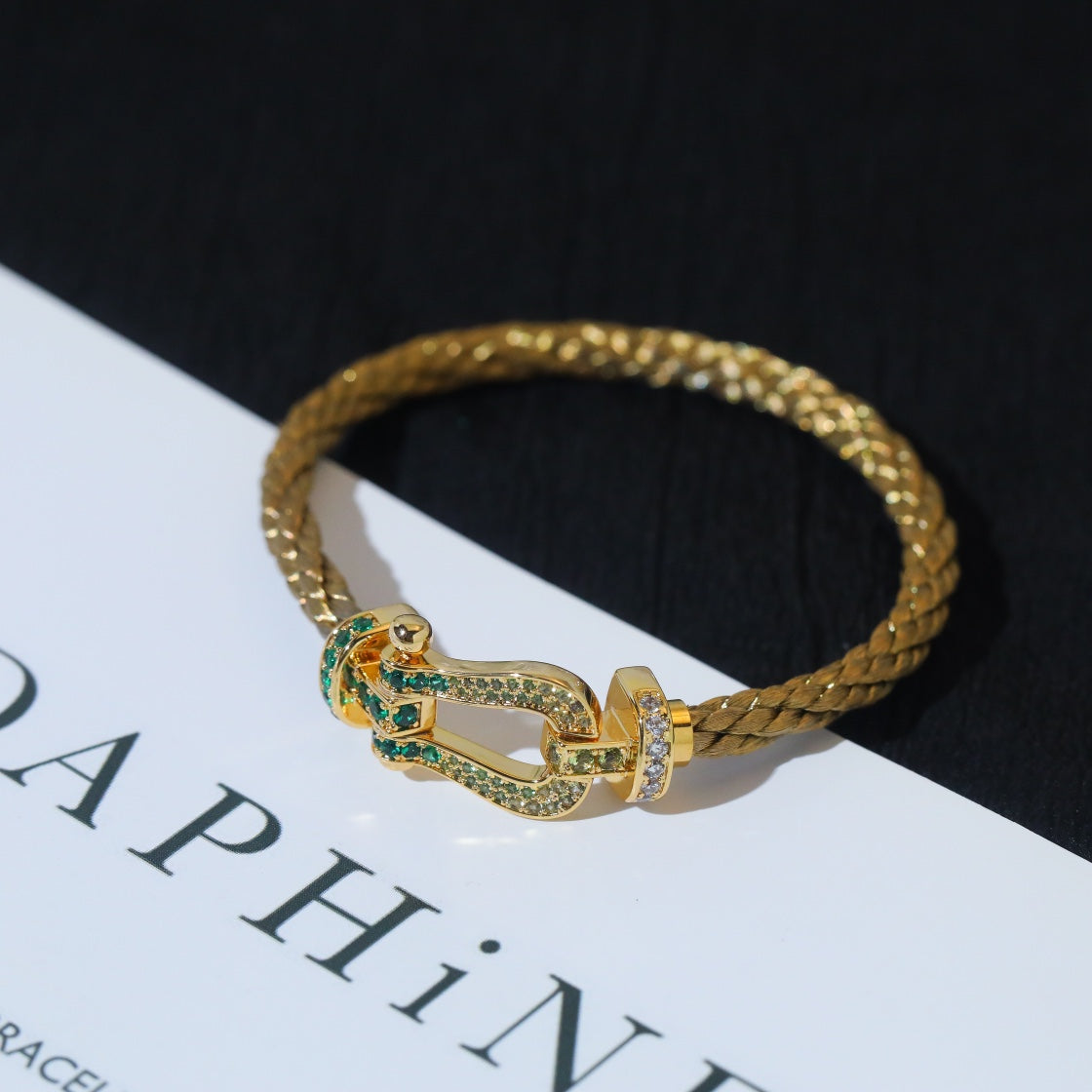 [Rose Jewelrys]FORCE 10 GOLD GREEN DIAMOND PAVED