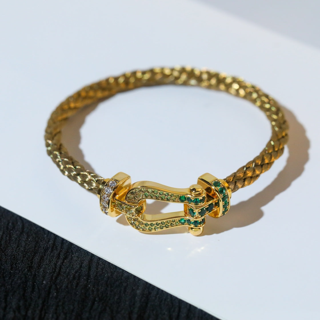 [Rose Jewelrys]FORCE 10 GOLD GREEN DIAMOND PAVED
