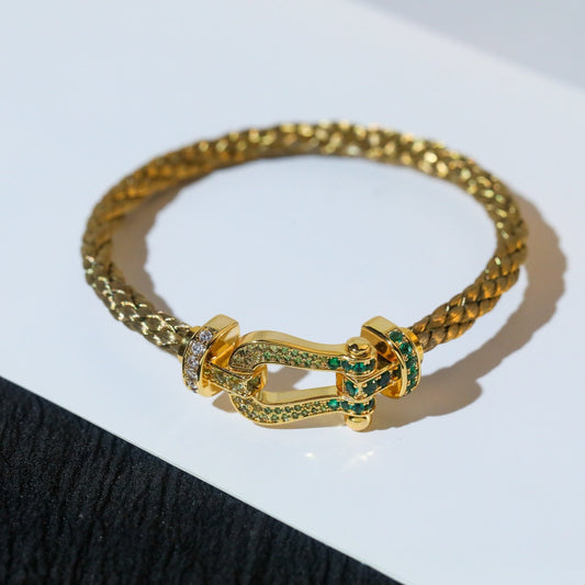 [Rose Jewelrys]FORCE 10 GOLD GREEN DIAMOND PAVED