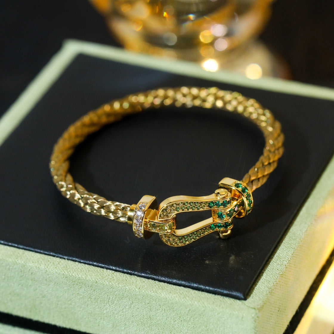 [Rose Jewelrys]FORCE 10 GOLD GREEN DIAMOND PAVED