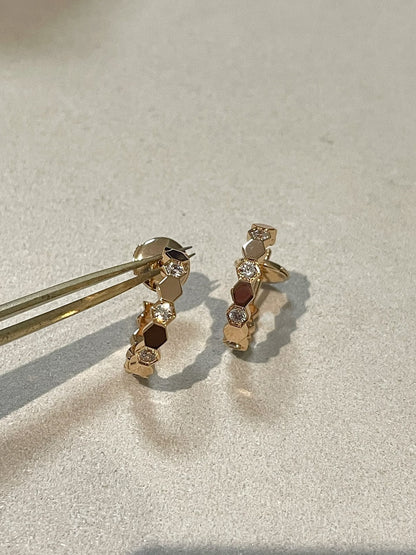 [Rose Jewelrys]Hollow Design Four-Leaf Clover Flower Shape Earring