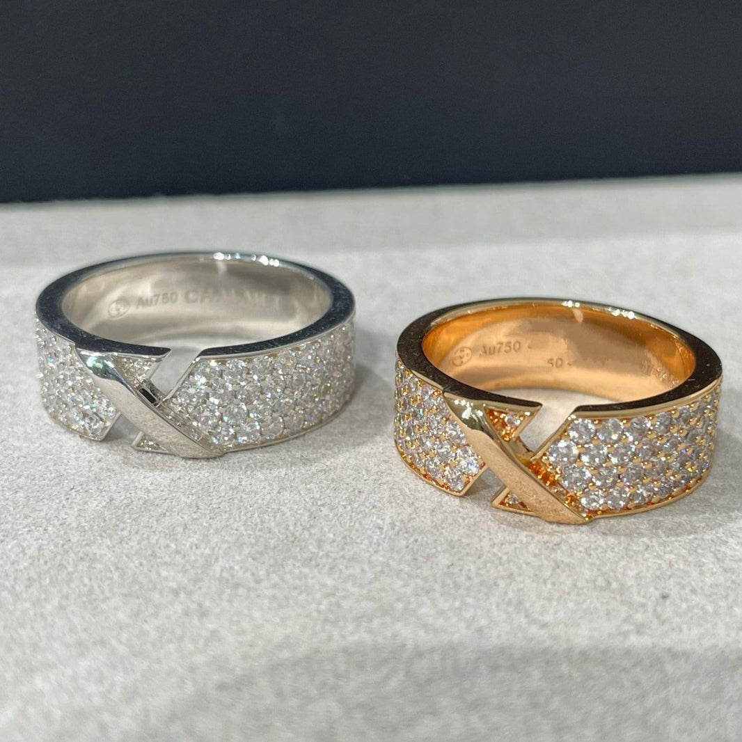 [🌹Rose💎]LIENS EVIDENCE  DIAMOND PAVED RING