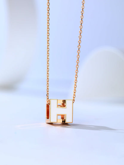 [Rose Jewelrys]H CAGE PINK GOLD NECKLACE