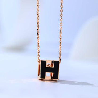 [Rose Jewelrys]H CAGE PINK GOLD NECKLACE