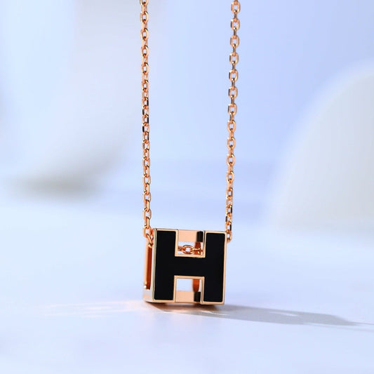 [Rose Jewelrys]H CAGE PINK GOLD NECKLACE