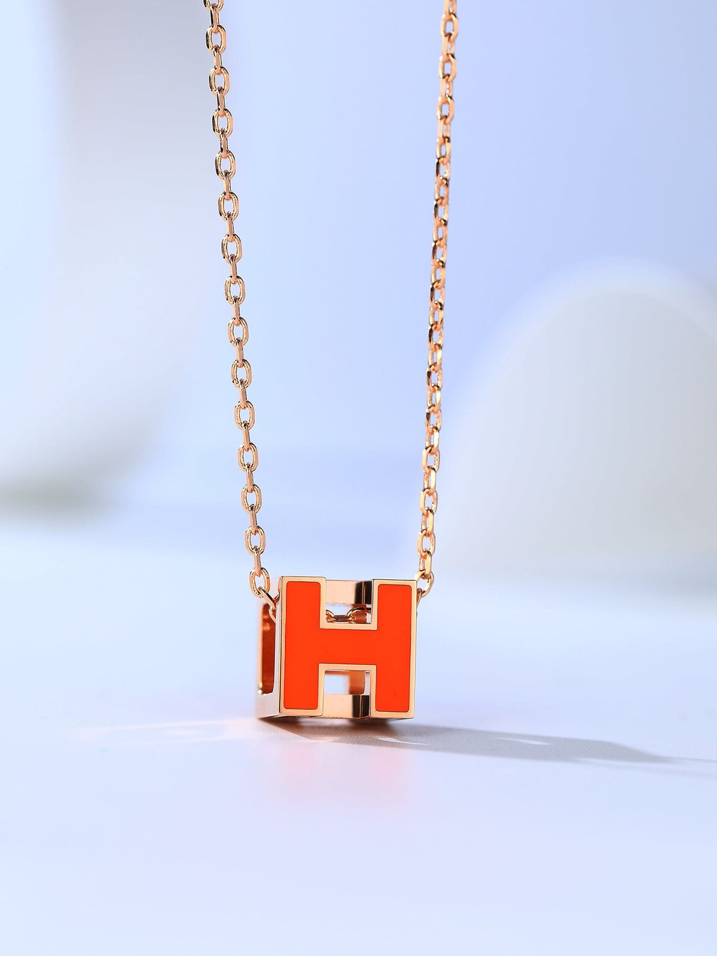 [Rose Jewelrys]H CAGE PINK GOLD NECKLACE