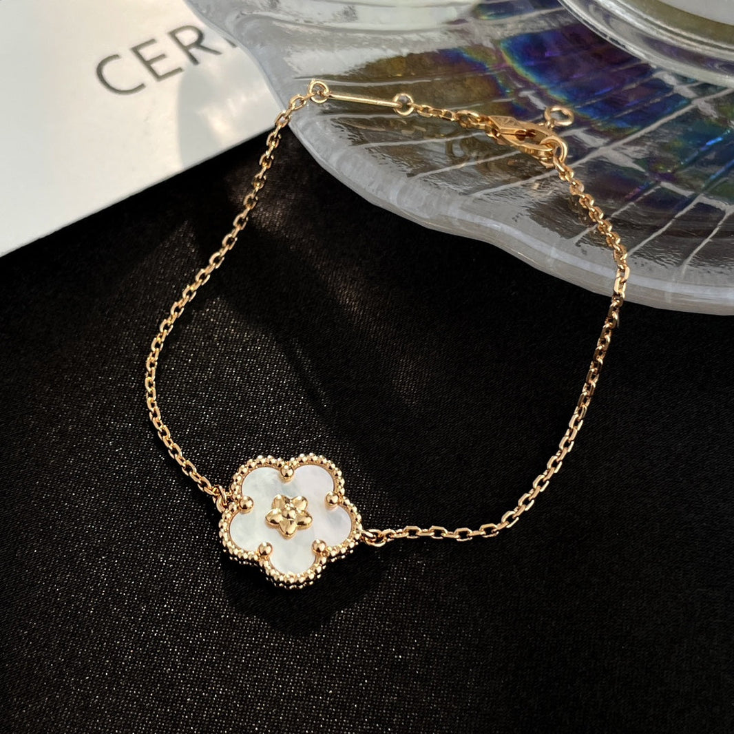 [🌹Rose💎]LUCKY SPRING ROSE GOLD MOP BRACELET