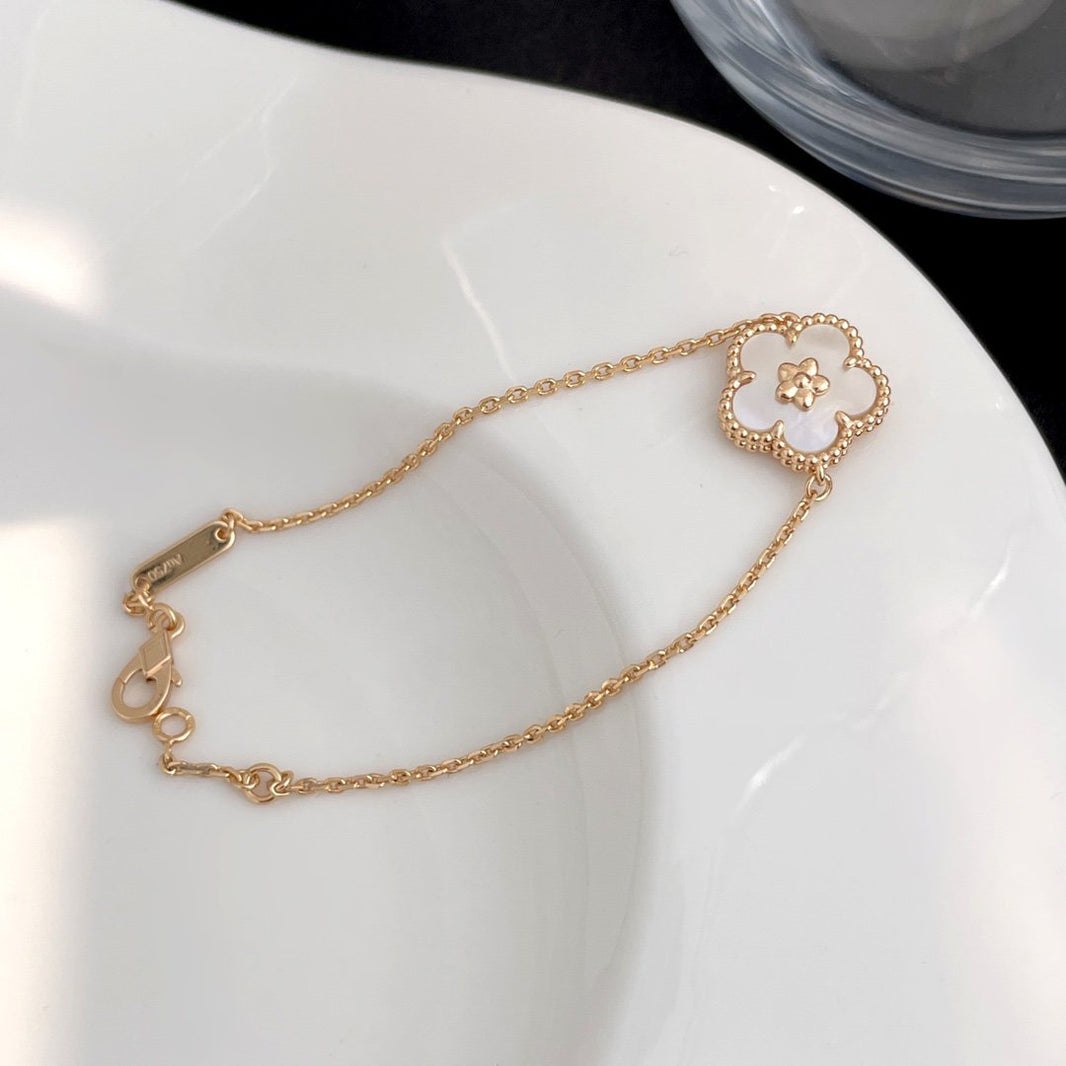 [🌹Rose💎]LUCKY SPRING ROSE GOLD MOP BRACELET
