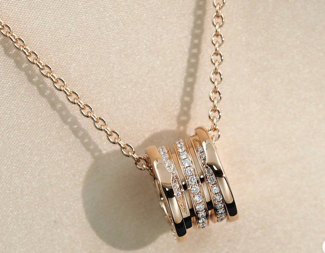 [Rose Jewelrys]ZERO 1 PINK GOLD DIAMOND NECKLACE
