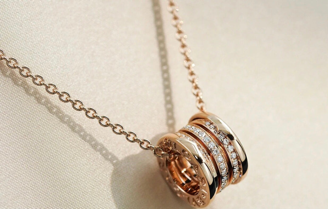 [Rose Jewelrys]ZERO 1 PINK GOLD DIAMOND NECKLACE