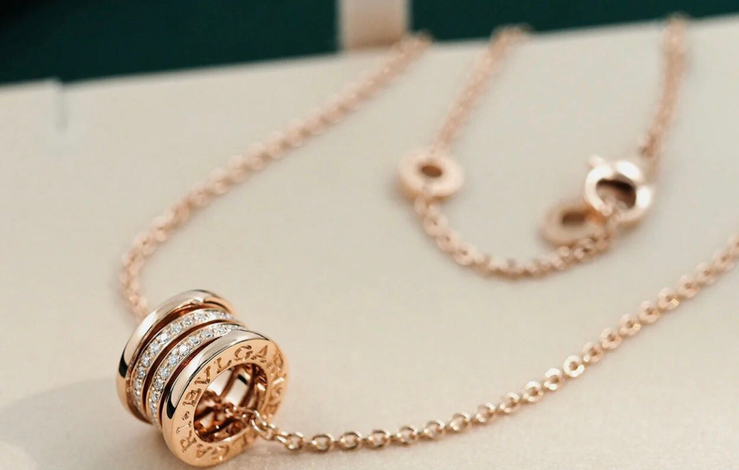 [Rose Jewelrys]ZERO 1 PINK GOLD DIAMOND NECKLACE