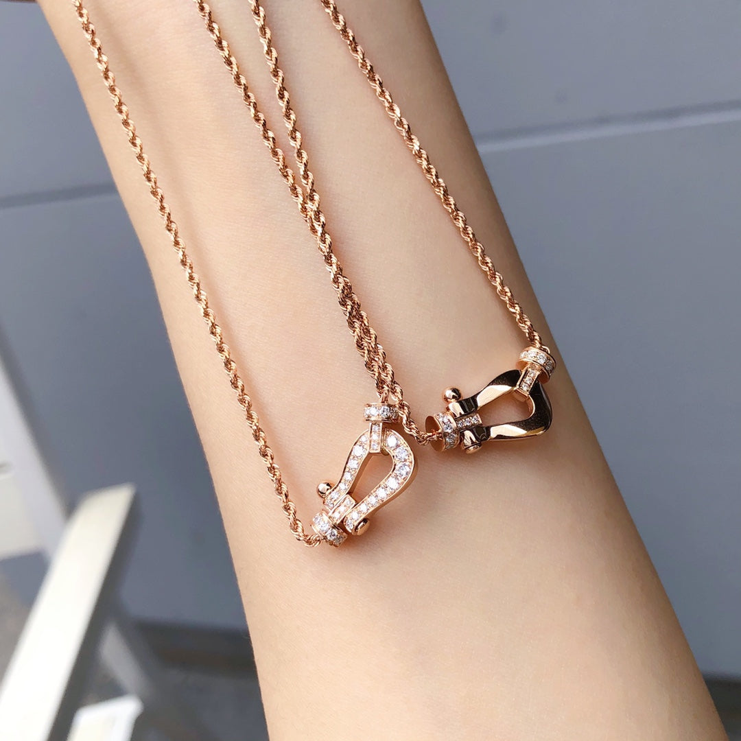 [Rose Jewelrys]FORCE 10 PINK GOLD DIAMOND NECKLACE