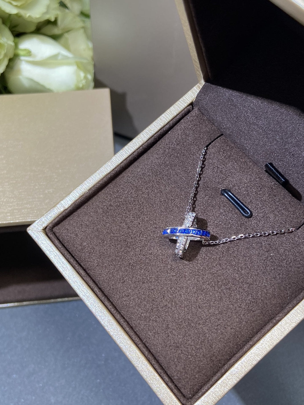 [🌹Rose💎]LIENS DIAMOND SILVER NECKLACE