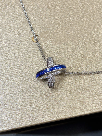 []LIENS DIAMOND SILVER NECKLACE