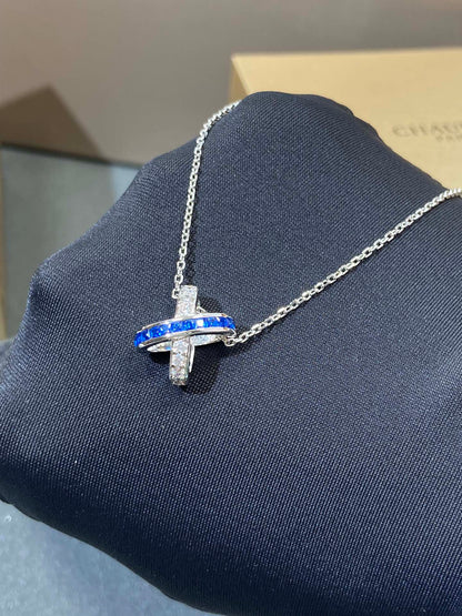[]LIENS DIAMOND SILVER NECKLACE