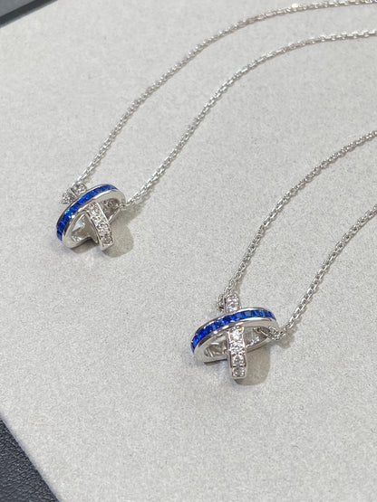 []LIENS DIAMOND SILVER NECKLACE