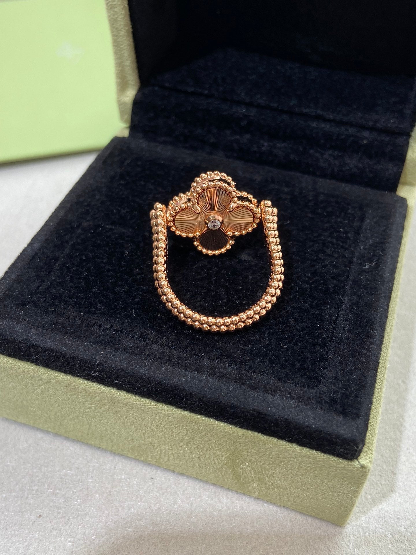 [Rose Jewelrys]CLOVER RIVERSIBLE ROSE GOLD RING