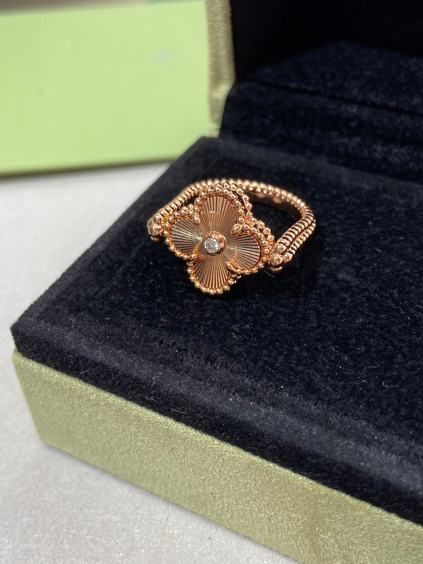 [Rose Jewelrys]CLOVER RIVERSIBLE ROSE GOLD RING