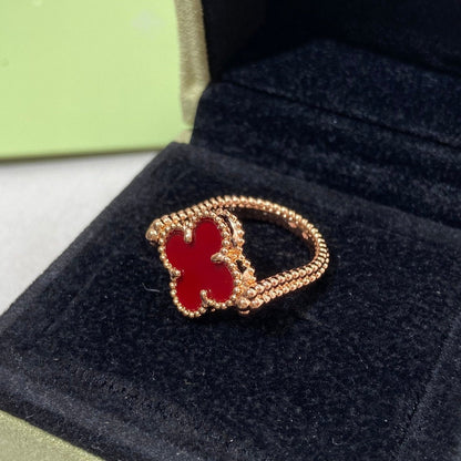 [Rose Jewelrys]CLOVER RIVERSIBLE ROSE GOLD RING