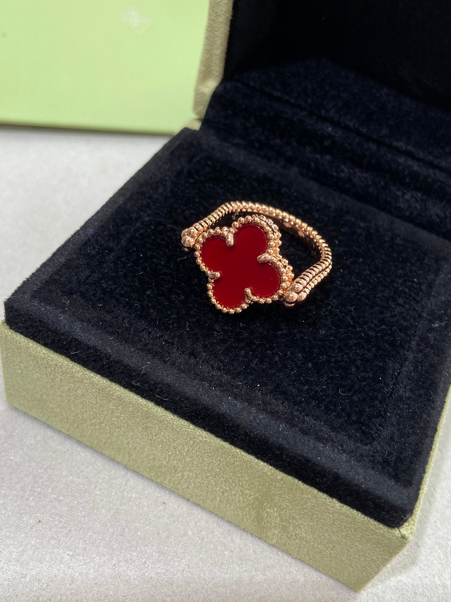 [Rose Jewelrys]CLOVER RIVERSIBLE ROSE GOLD RING