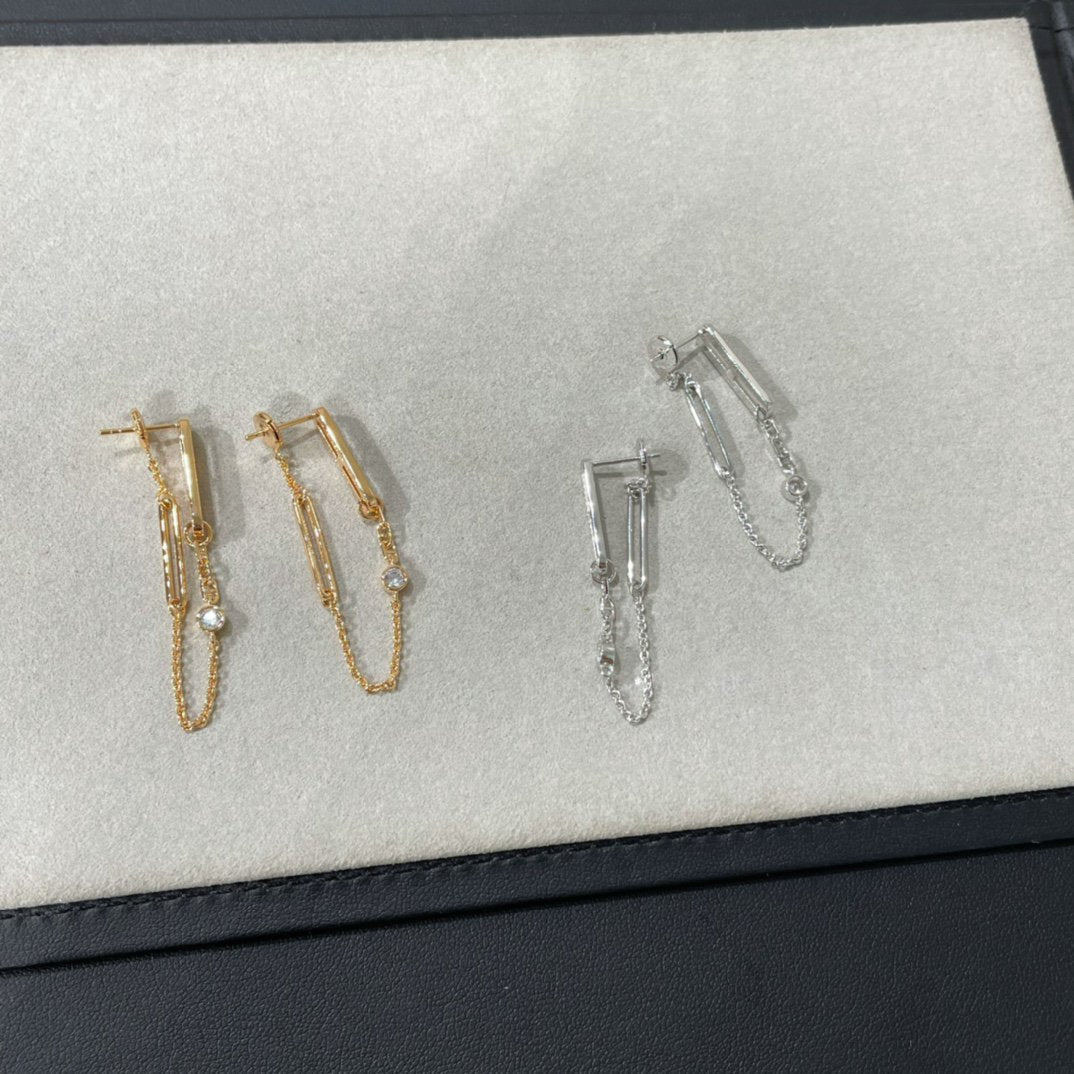 [Rose Jewelrys]CHAINE CHAOS DIAMOND DROP EARRINGS