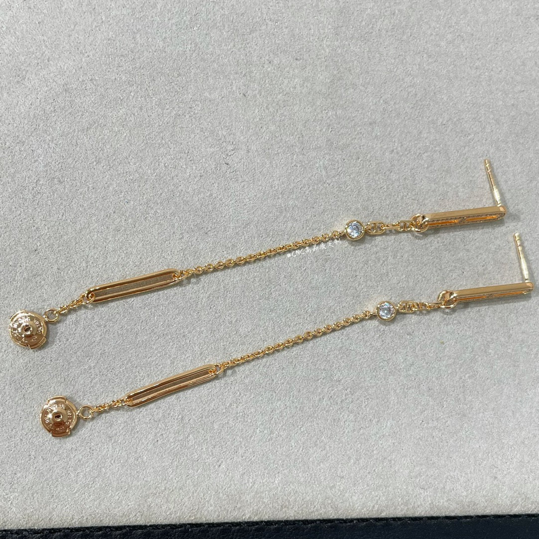 [Rose Jewelrys]CHAINE CHAOS DIAMOND DROP EARRINGS