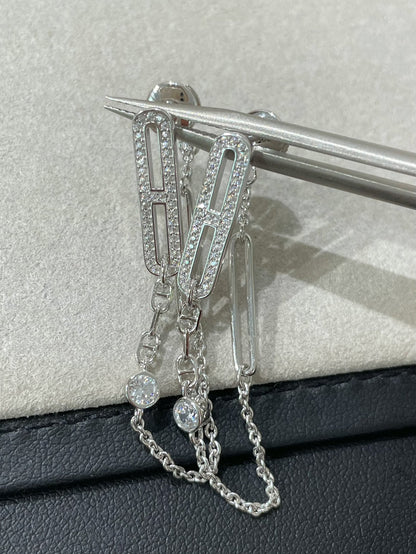 [Rose Jewelrys]CHAINE CHAOS DIAMOND DROP EARRINGS