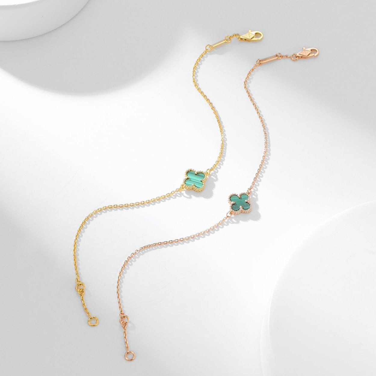 [Rose Jewelrys]CLOVER BRACELET MALACHITE 1 MOTIF
