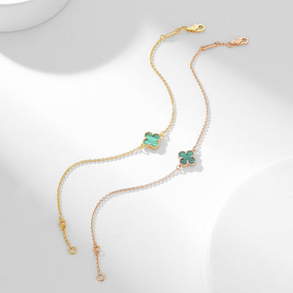 [Rose Jewelrys]CLOVER BRACELET MALACHITE 1 MOTIF