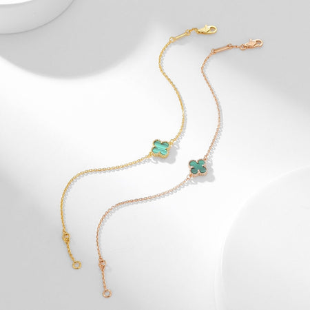 [🌹Rose💎]CLOVER BRACELET MALACHITE 1 MOTIF