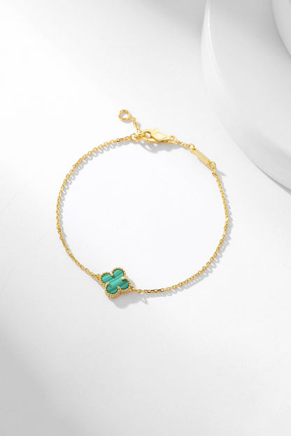 [Rose Jewelrys]CLOVER BRACELET MALACHITE 1 MOTIF