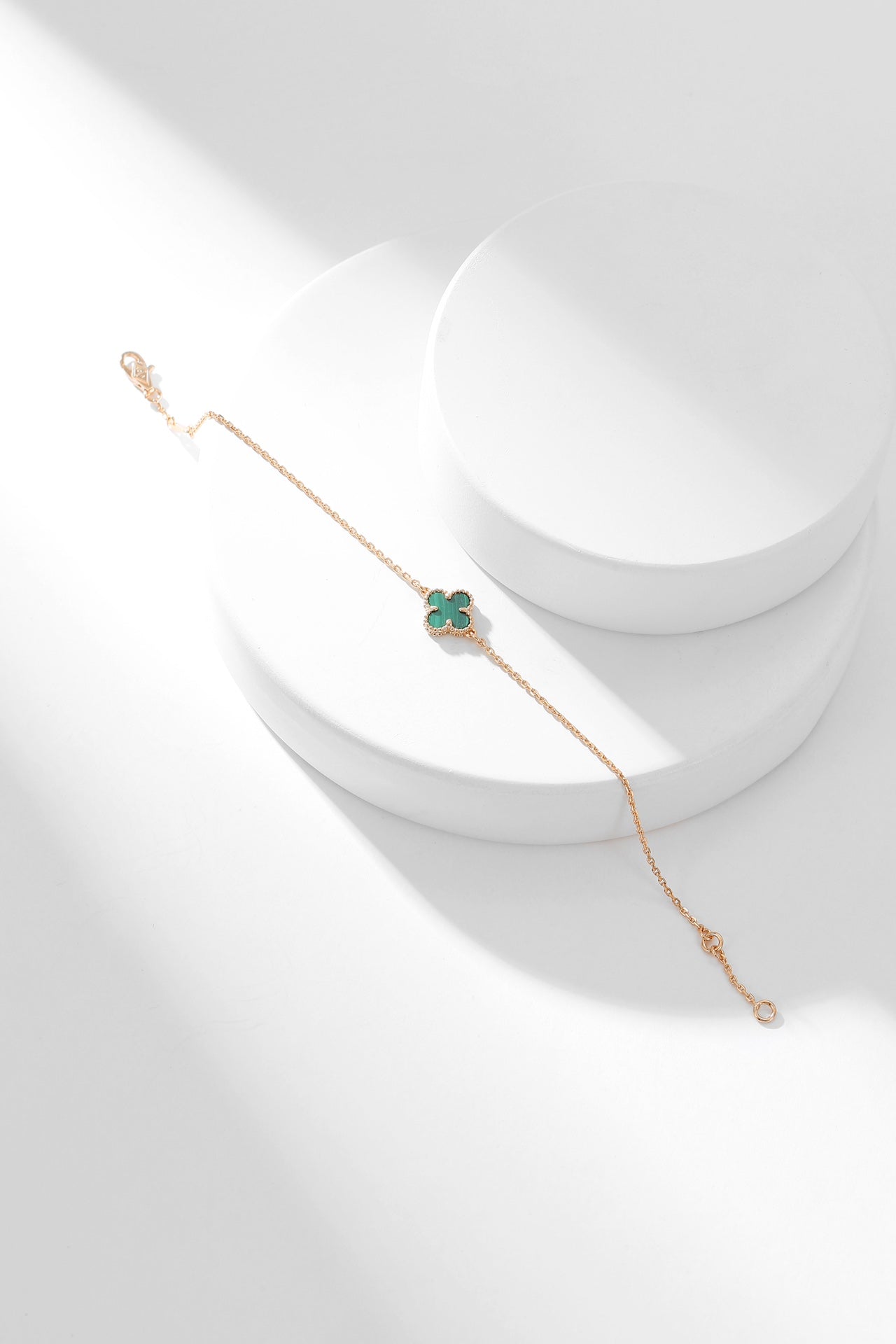 [Rose Jewelrys]CLOVER BRACELET MALACHITE 1 MOTIF