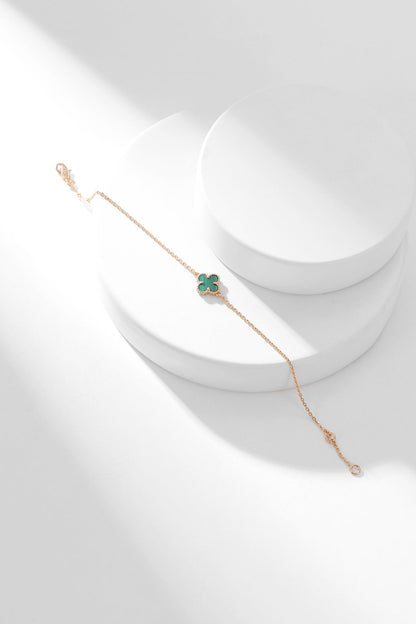 [Rose Jewelrys]CLOVER BRACELET MALACHITE 1 MOTIF