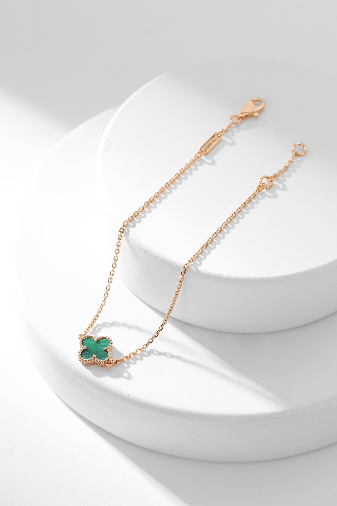 [Rose Jewelrys]CLOVER BRACELET MALACHITE 1 MOTIF