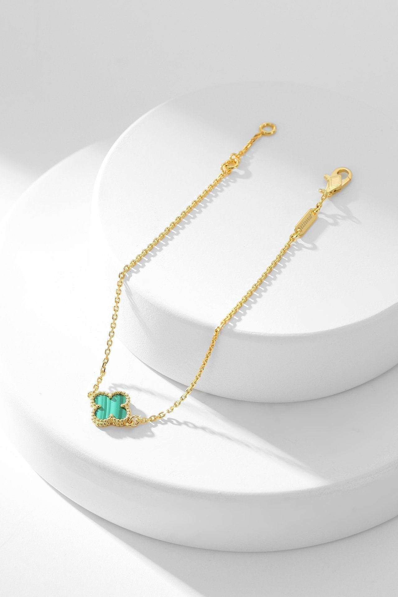 [Rose Jewelrys]CLOVER BRACELET MALACHITE 1 MOTIF