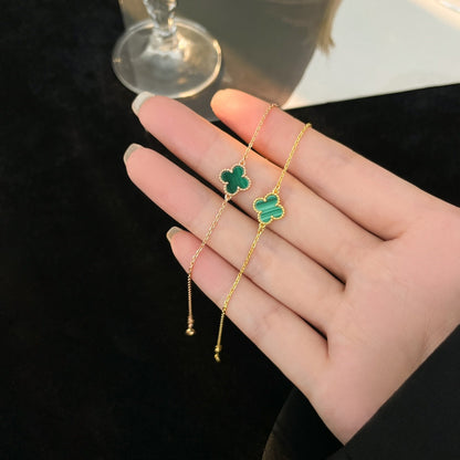 [Rose Jewelrys]CLOVER BRACELET MALACHITE 1 MOTIF