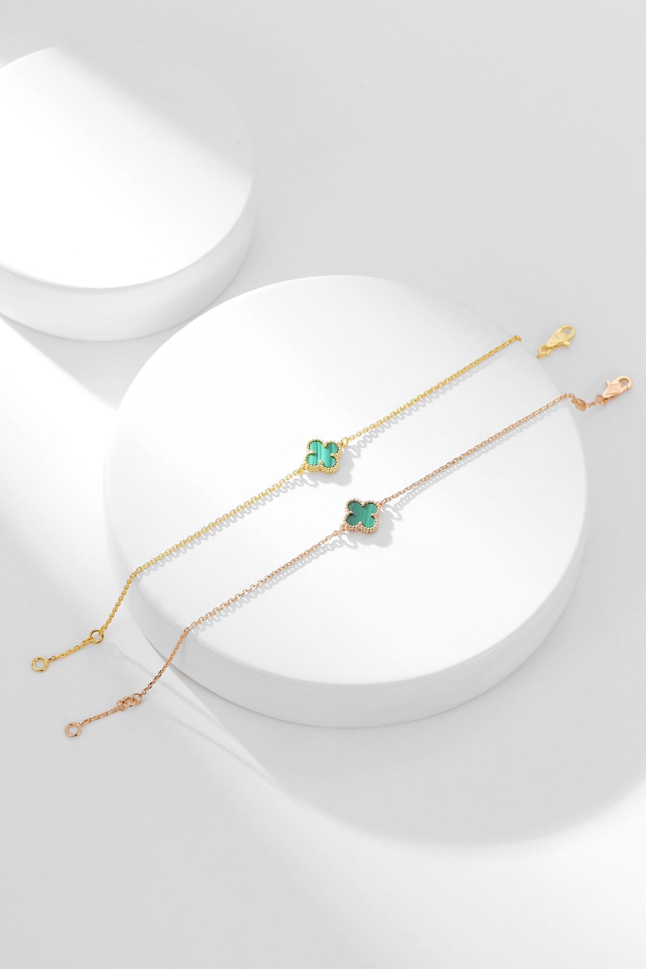 [Rose Jewelrys]CLOVER BRACELET MALACHITE 1 MOTIF