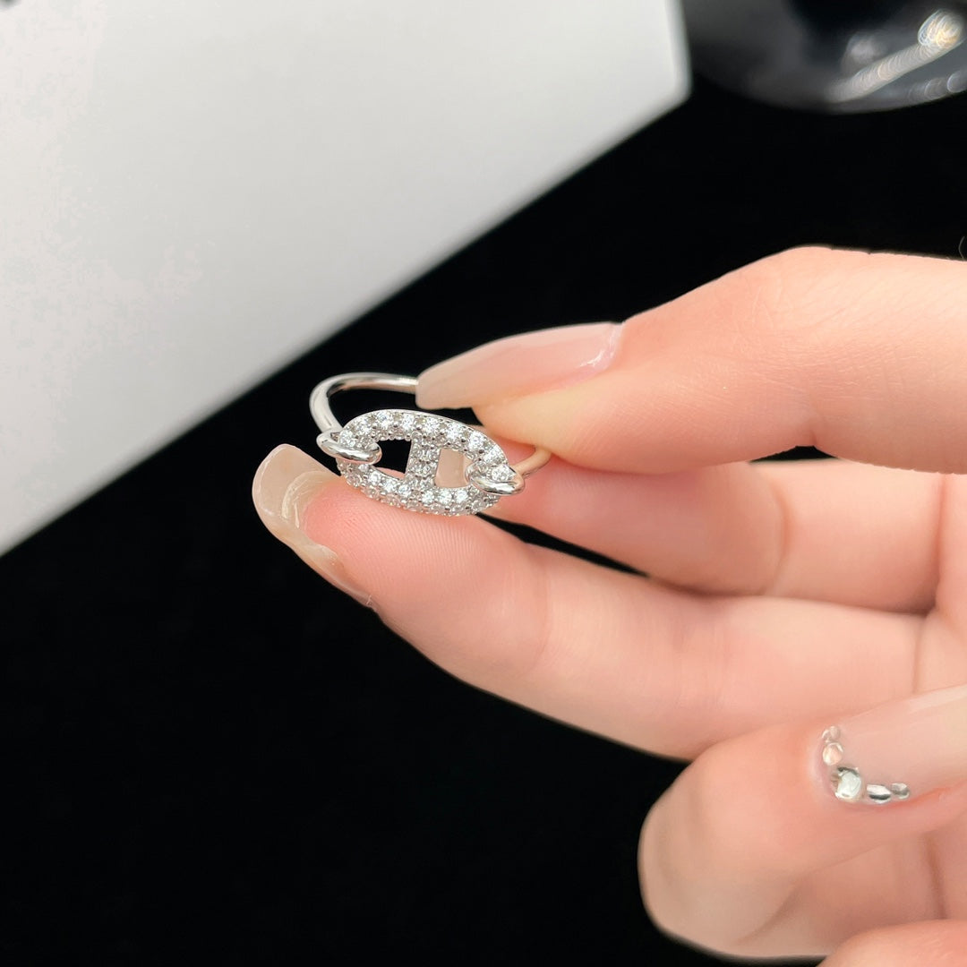 [Rose Jewelrys]RONDE SMALL SILVER DIAMOND RING